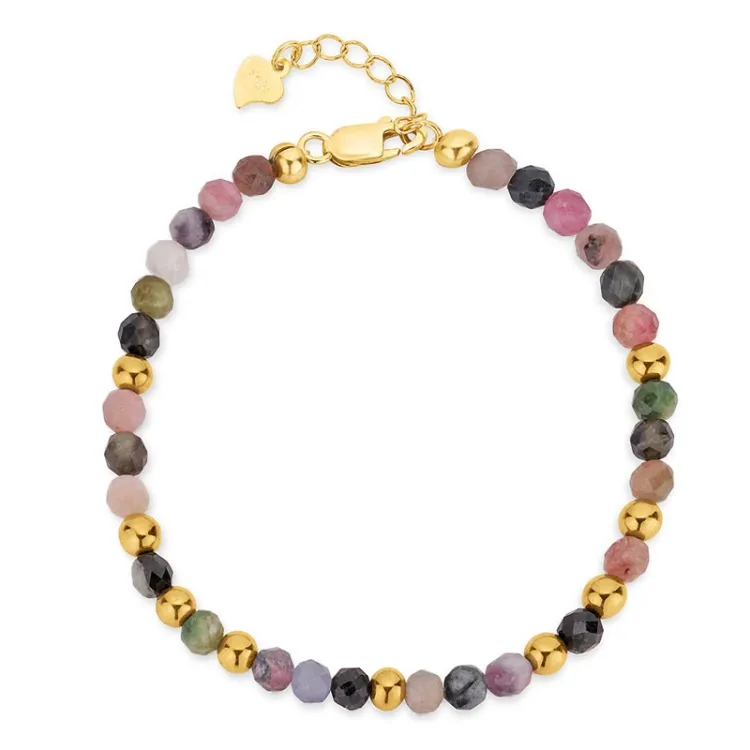 multifärgade armband med turmalin - Loom Stones