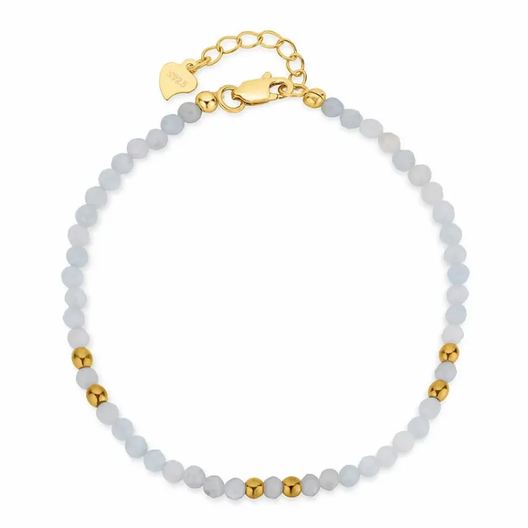 armband med akvamarin - Loom Stones