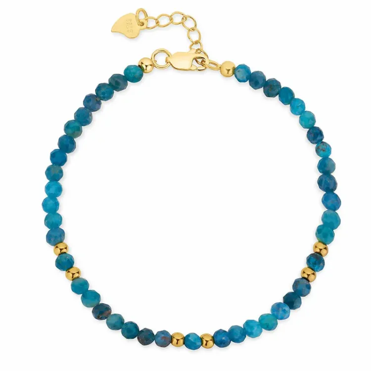 blå armband med Apatit - Loom Stones