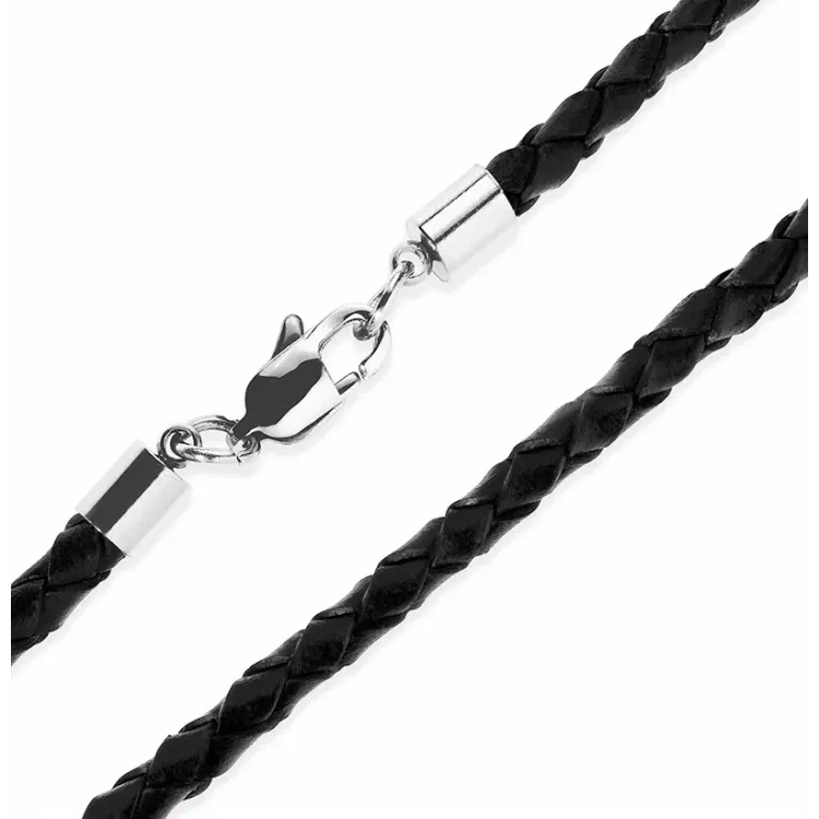 halsband i läder 55 cm x 4,0 mm