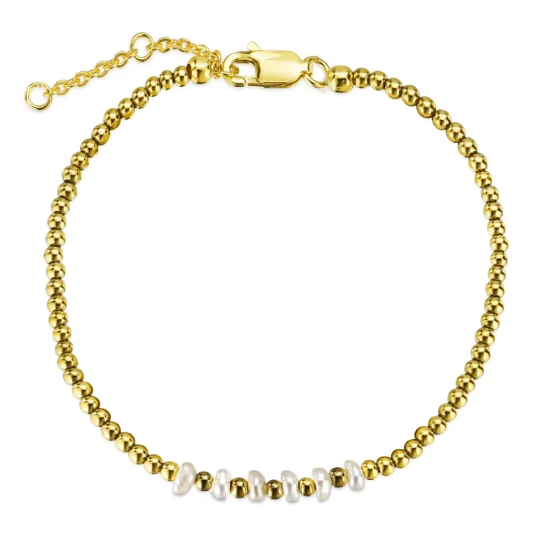 Kollektionsprov hematite armband med sötvattenspärlor