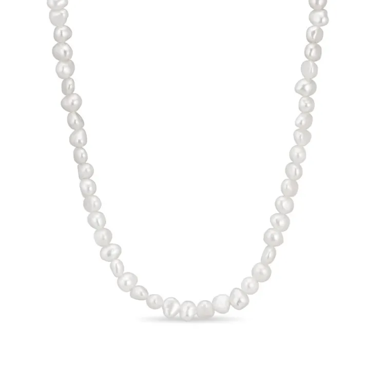 6 mm halsband med sötvattenspärlor