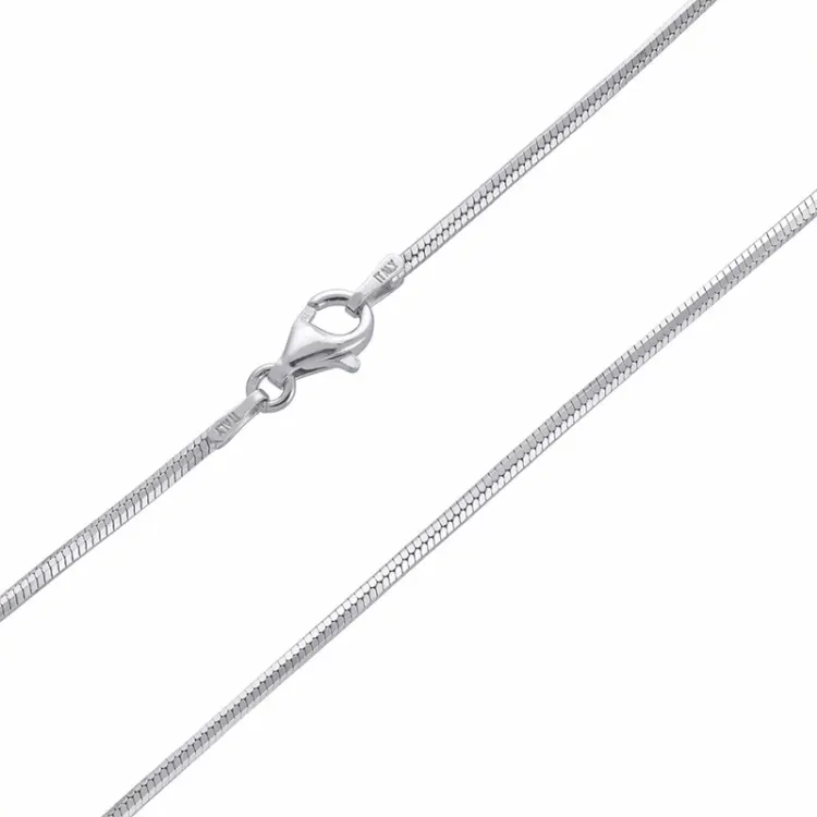 Kort ormhalskedja i rhodinerat silver 45 cm x 1,6 mm