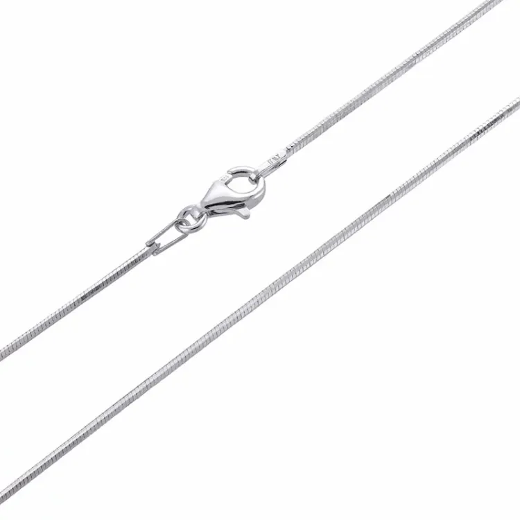 Kort ormhalskedja i rhodinerat silver 42 cm x 1,2 mm