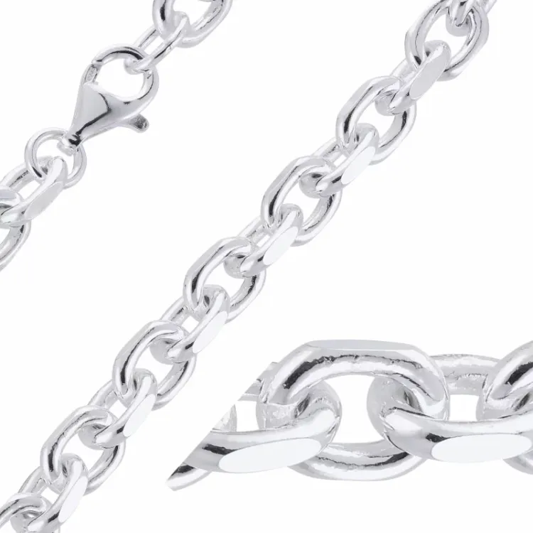 Enkel ankerhalskedja i silver 60 cm x 6,2 mm