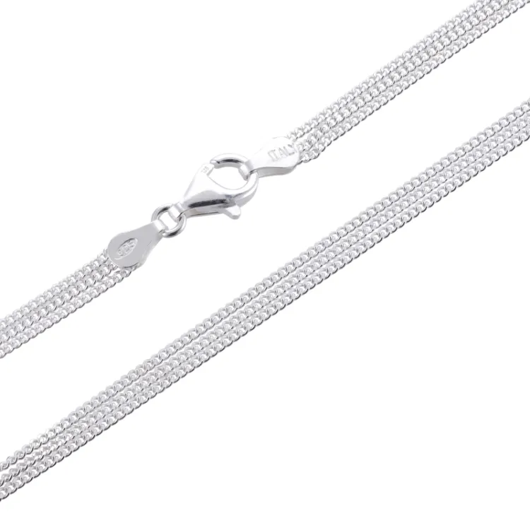 panzerhalskedja i silver 42 cm x 3 x 1,2 mm
