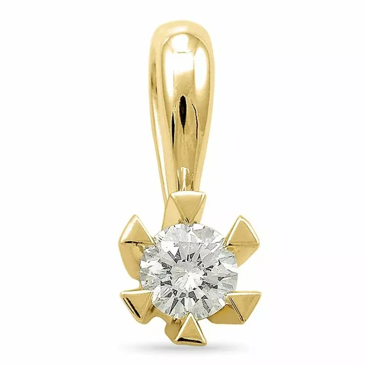 0,20 ct lab grown diamant solitärberlock i 9 carat guld 0,20 ct