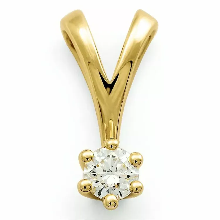 0,20 ct lab grown diamant solitärberlock i 9 carat guld 0,20 ct