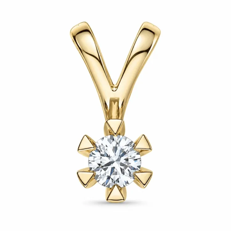 0,30 ct lab grown diamant hängen i 9 carat guld 0,30 ct