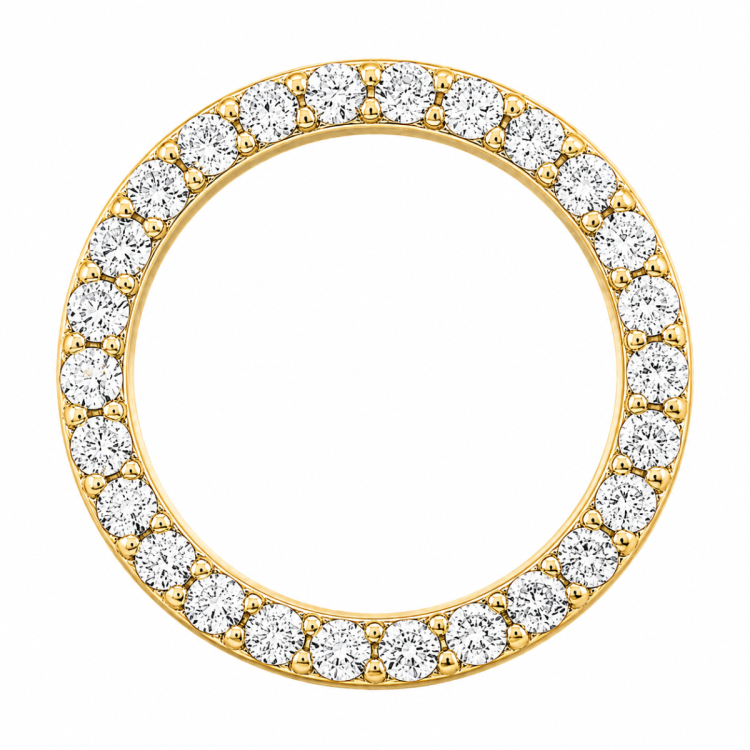 runt lab grown diamant hängen i 14  carat guld 0,53 ct