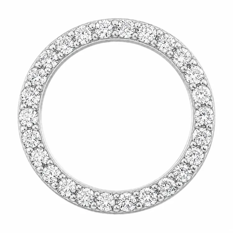 runt lab grown diamant hängen i 14  carat vitguld 0,53 ct