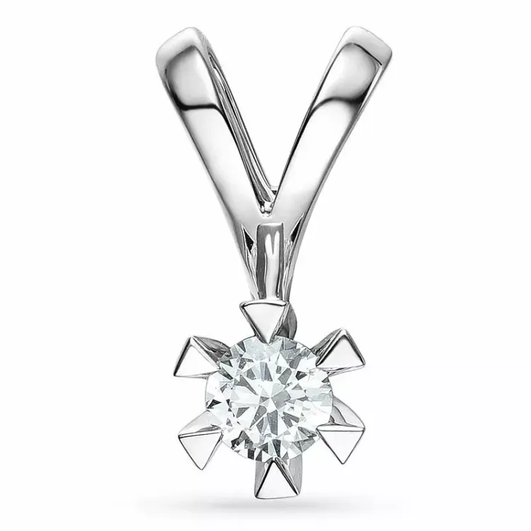 0,30 ct lab grown diamant hängen i 14  carat vitguld 0,30 ct