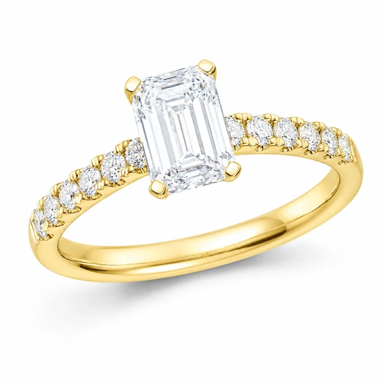lab grown diamant ring i 14  karat guld 1,0 ct 0,26 ct