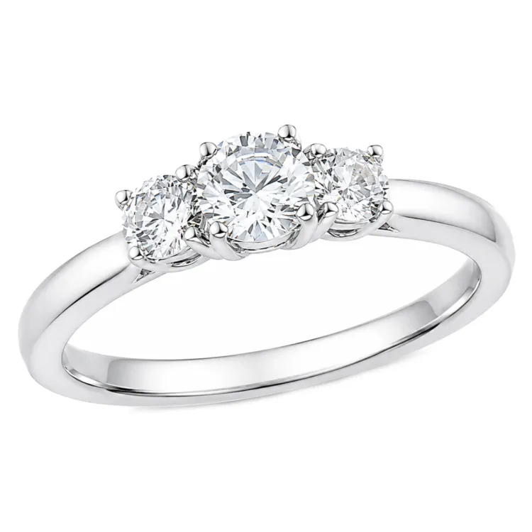lab grown diamant ring i 14  karat vitguld 0,30 ct 0,20 ct