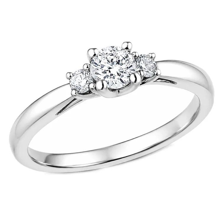 lab grown diamant ring i 14  karat vitguld 0,30 ct 0,10 ct