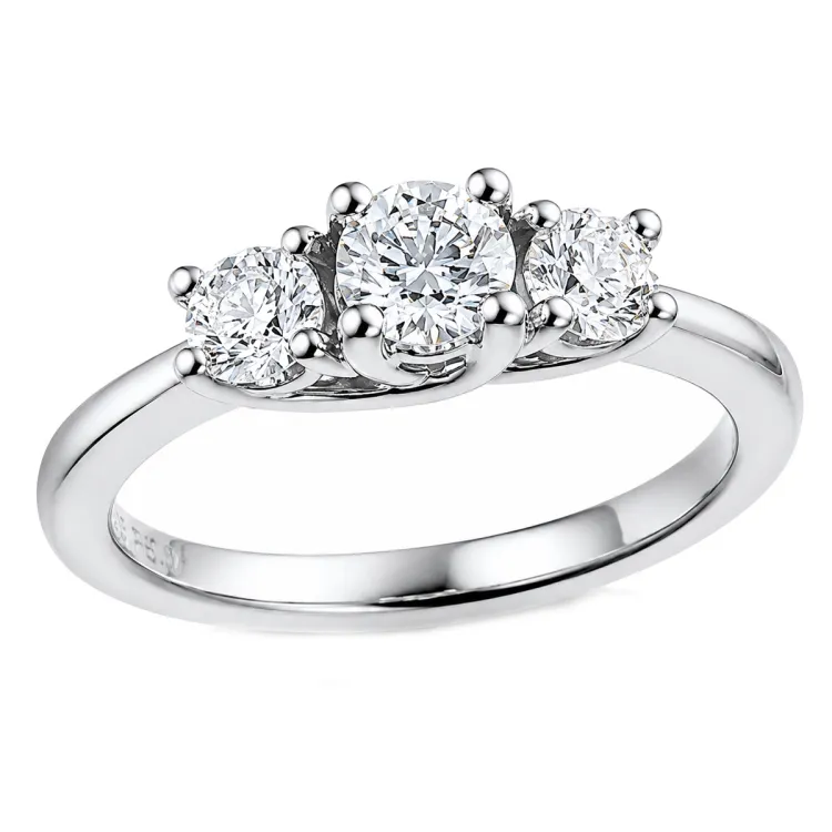 lab grown diamant ring i 14  karat vitguld 0,30 ct 0,40 ct