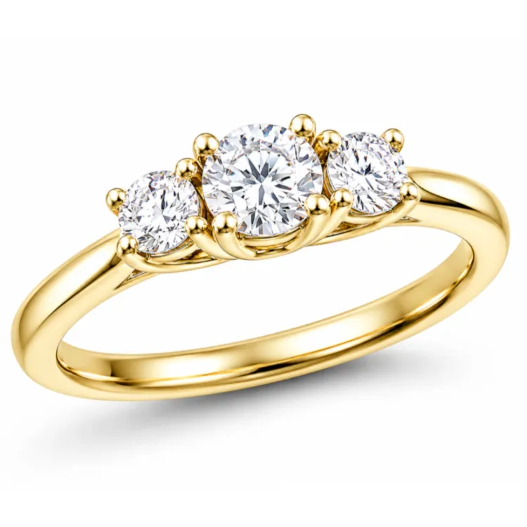 lab grown diamant ring i 14  karat guld 0,25 ct 0,26 ct