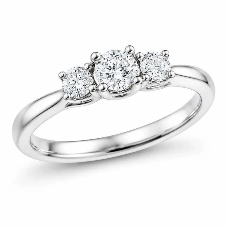 lab grown diamant ring i 14  karat vitguld 0,25 ct 0,26 ct