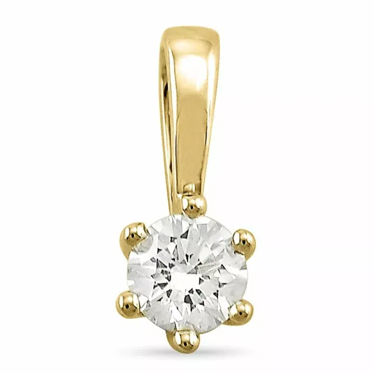 0,20 ct lab grown diamant hängen i 14  carat guld 0,20 ct
