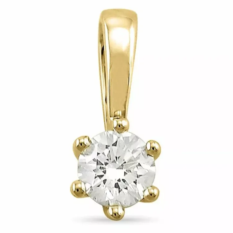 0,40 ct lab grown diamant hängen i 14  carat guld 0,40 ct