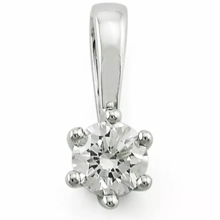 0,40 ct lab grown diamant hängen i 14  carat vitguld 0,40 ct