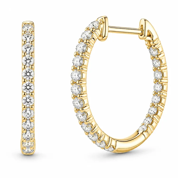 creol i 14 karat guld med lab grown diamant (CVD) 