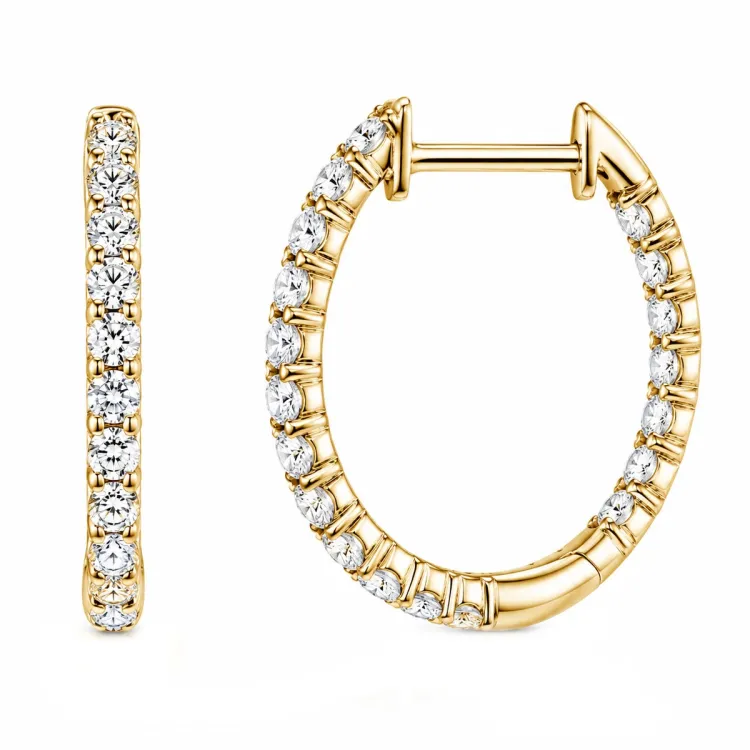 creol i 14 karat guld med lab grown diamant (CVD) 