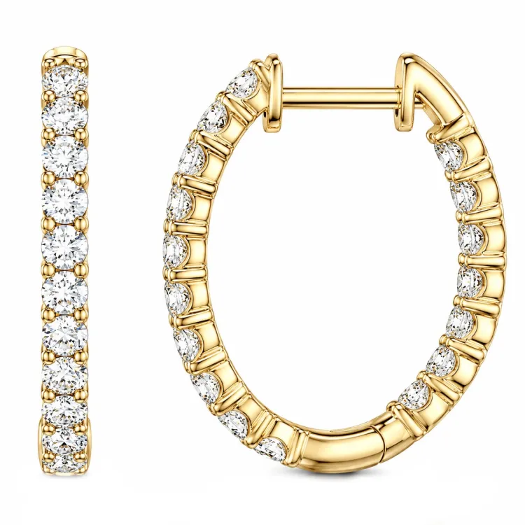 creol i 14 karat guld med lab grown diamant (CVD) 