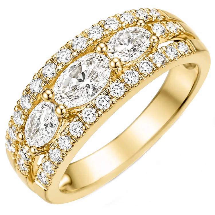 lab grown diamant ring i 14  karat guld 0,86 ct 0,21 ct