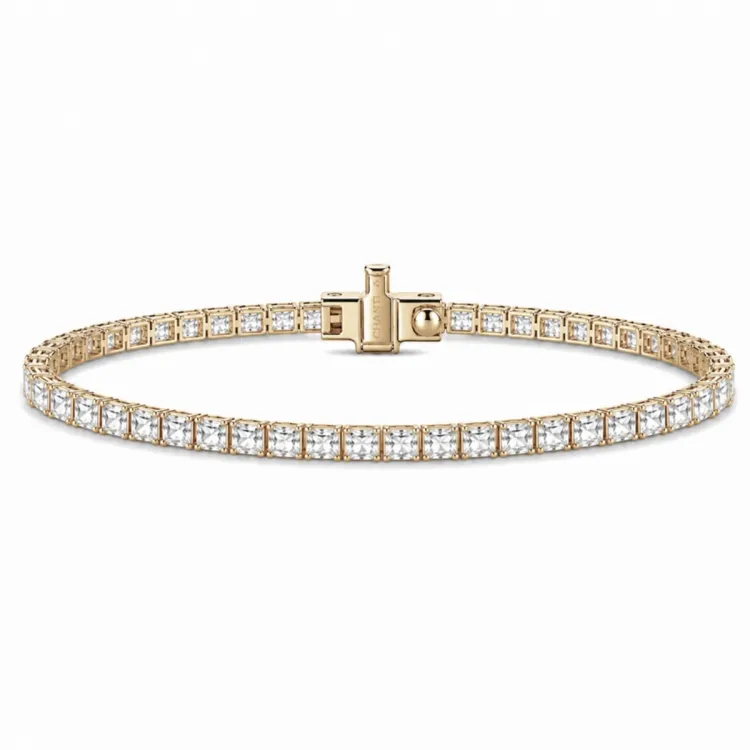 tennisarmband 3,84 ct i 14  karat guld