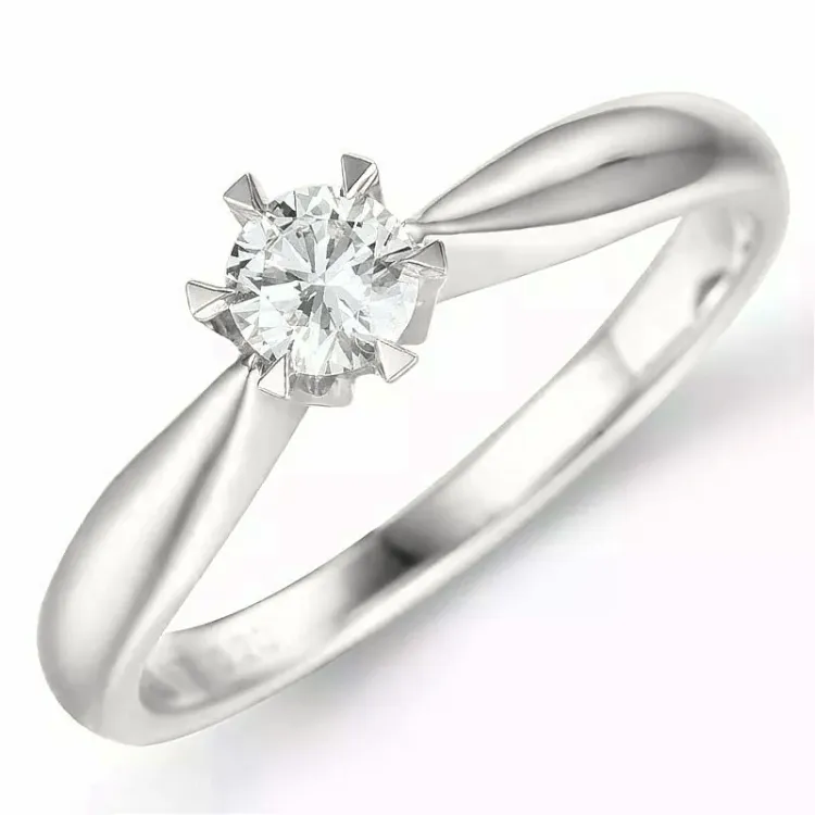 0,20 ct lab grown diamant ring i 14  karat vitguld 0,20 ct