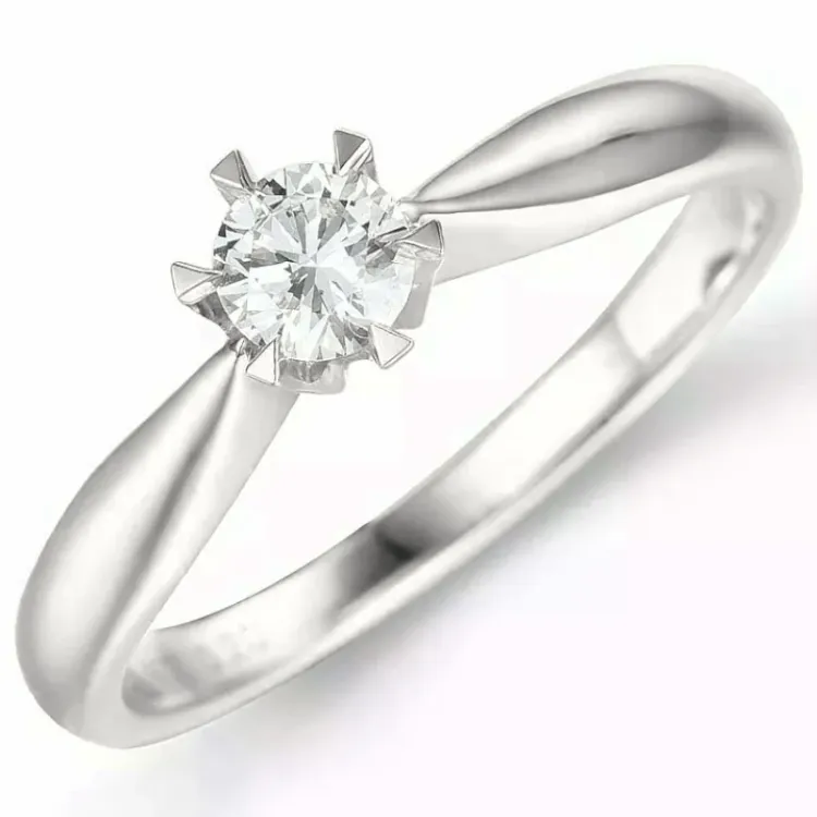 0,50 ct lab grown diamant ring i 14  karat vitguld 0,50 ct