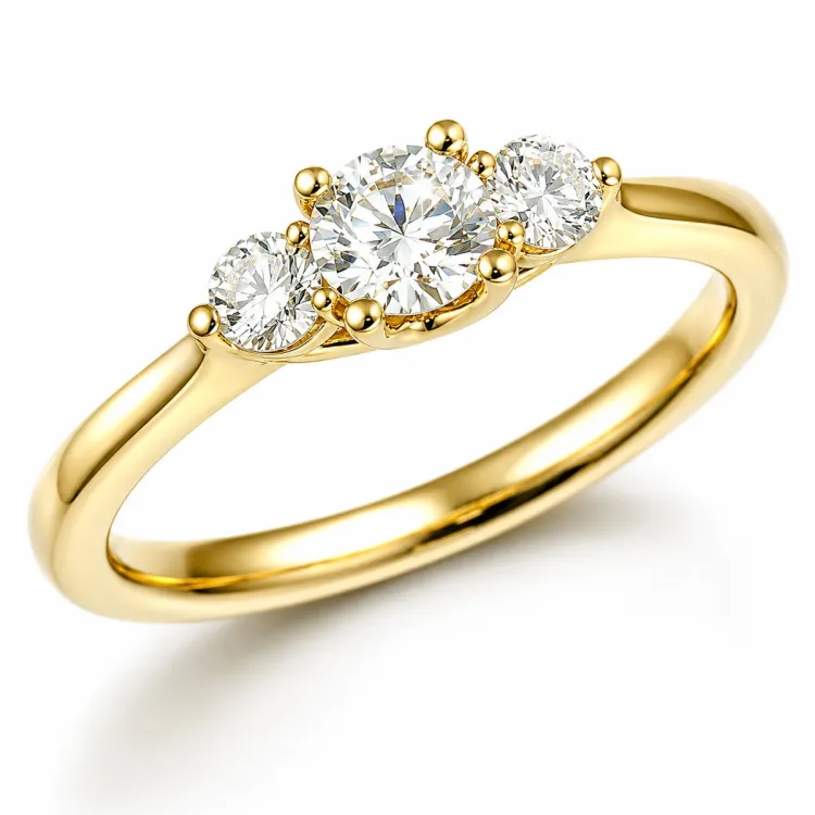 lab grown diamant ring i 14  karat guld 0,25 ct 0,16 ct