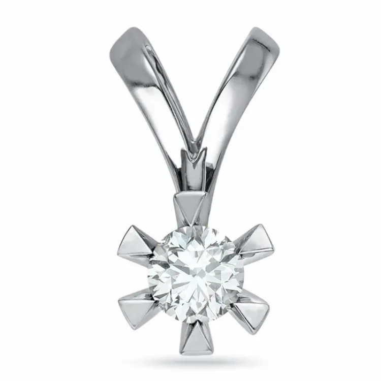 0,50 ct lab grown diamant hängen i 14  carat vitguld 0,50 ct