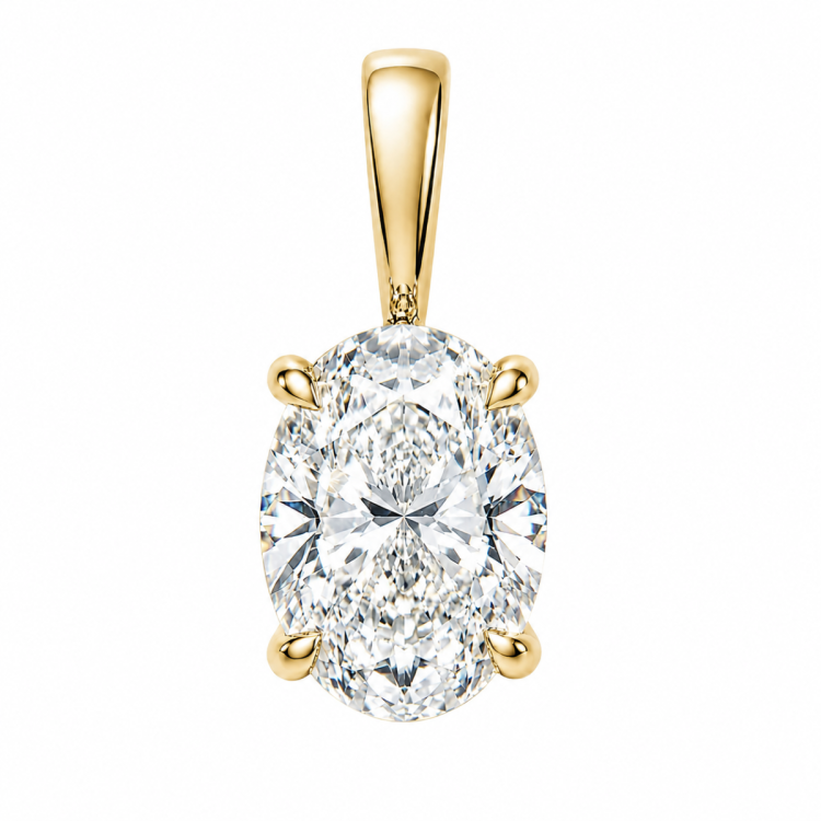 1,00 ct lab grown diamant solitärberlock i 14  carat guld 1,0 ct