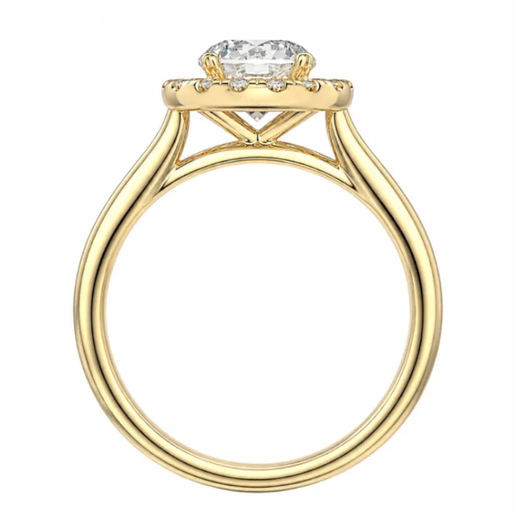 lab grown diamant ring i 14  karat guld 1,0 ct 0,21 ct