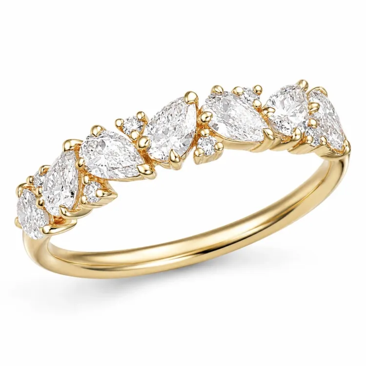lab grown diamant ring i 14  karat guld 0,94 ct 0,05 ct