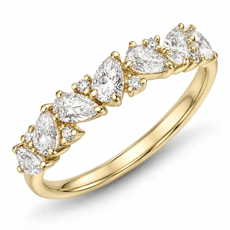 lab grown diamant ring i 14  karat guld 0,94 ct 0,05 ct