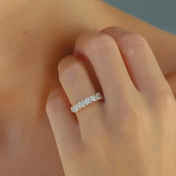 lab grown diamant ring i 14  karat guld 0,94 ct 0,05 ct