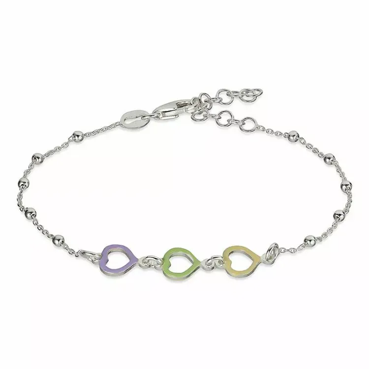 hjärta armband i silver med hjärthängen i silver