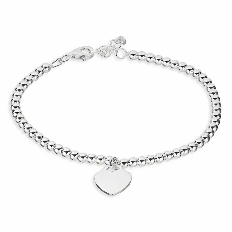 armband i silver med hjärthängen i silver