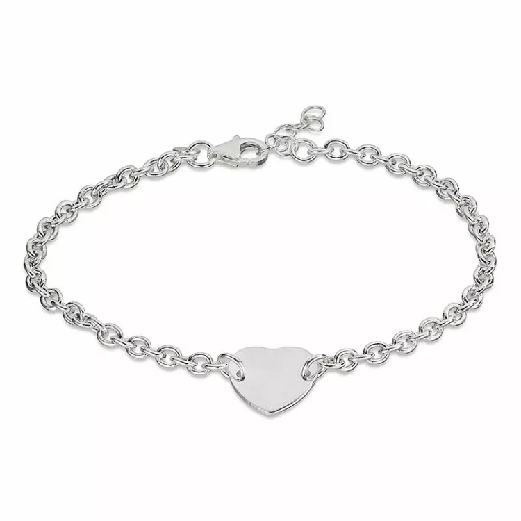 hjärta armband i silver