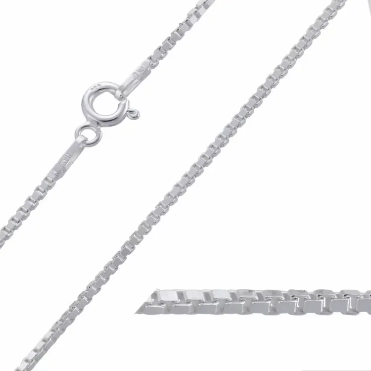 kort veneziahalskedja i silver 38 cm x 1,2 mm