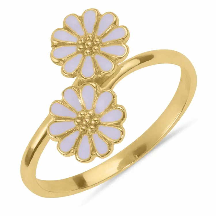 prästkrage lila ring i förgyllt silver - Maggie