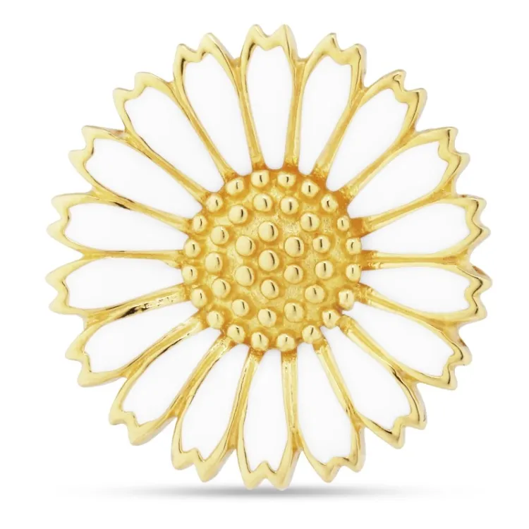 14 mm prästkrage brosch i förgyllt silver - Marie
