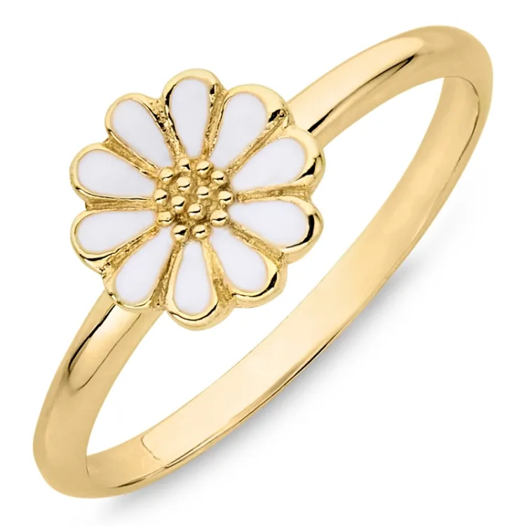 prästkrage ring i förgyllt silver - Maggie