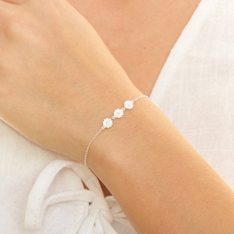 prästkrage armband i silver - Maggie