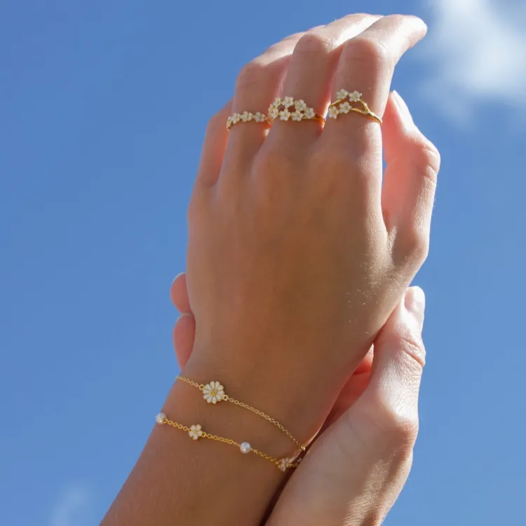 prästkrage armband i förgyllt silver - Maggie