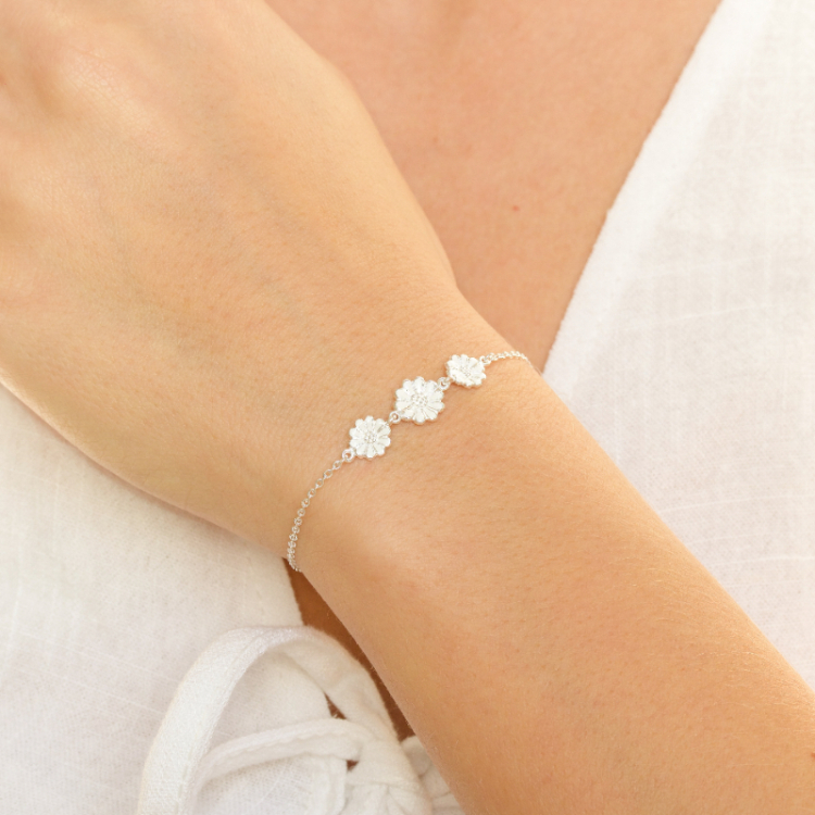 prästkrage armband i silver - Maggie