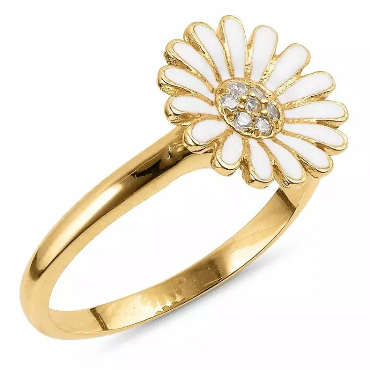 11 mm prästkrage ring i förgyllt silver - Matilda